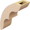 Ekena Millwork 5-inch W x 12-inch D x 16-inch H Ozark Rough Cedar Woodgrain TimberThane Knee Brace, Primed BRCUR05X12X16OZKRCPR - alternate 5